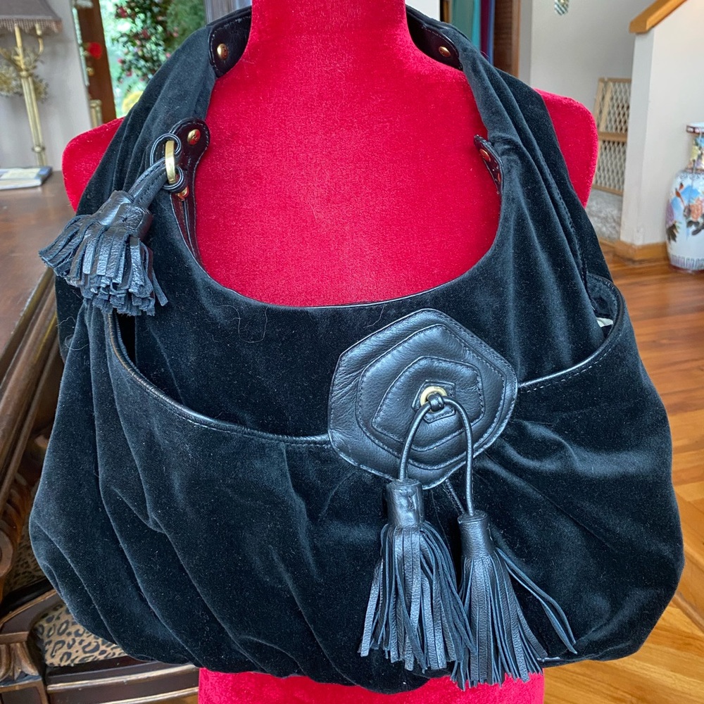 Marc Jacob’s Vintage Black Velvet/Tassels Bag